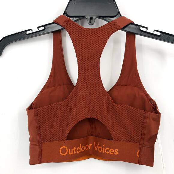 OUTDOOR VOICES Women's Doing Things Bra XXS Saddle Brown Red Racerback NWT - Picture 5 of 9